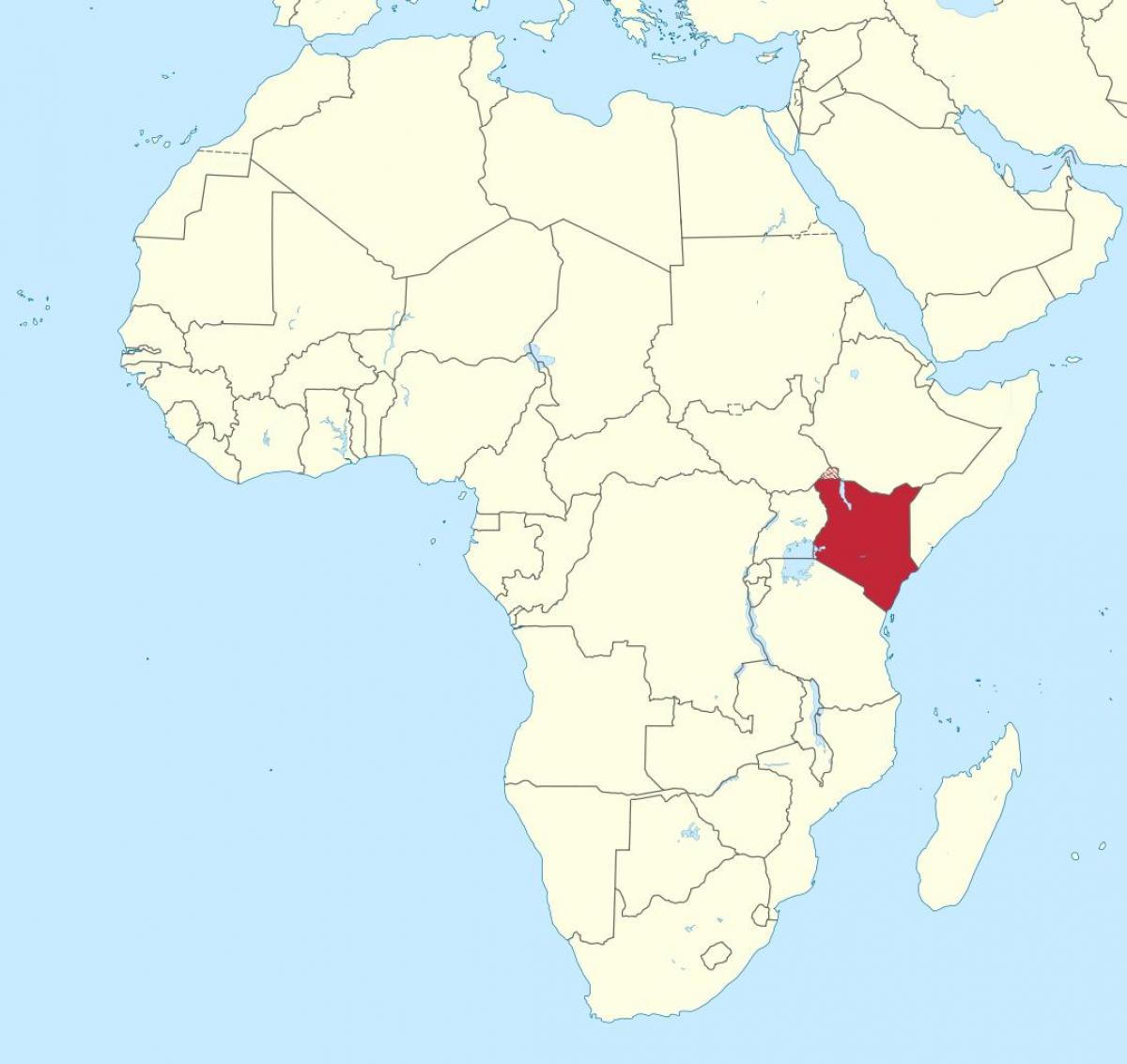 地図を示すアフリカ-ケニア