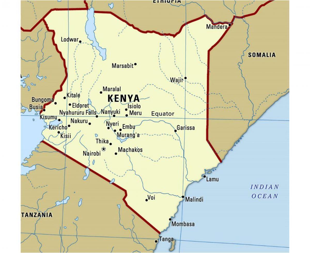 赤道ケニアの地図