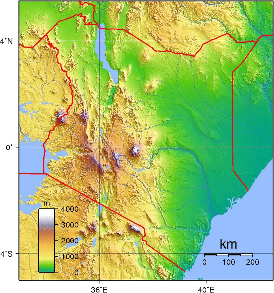 ケニア高地図