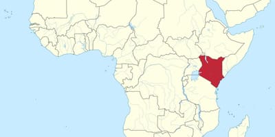 地図のケニアの地図のベクトル