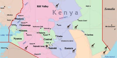 地図のケニア