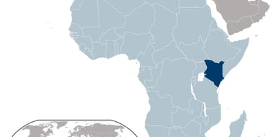 ケニアの地図の位置