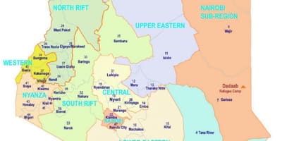 地図のケニアの宗教