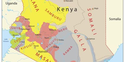 ケニア民族の地図