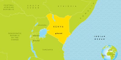ナイロビケニアの地図