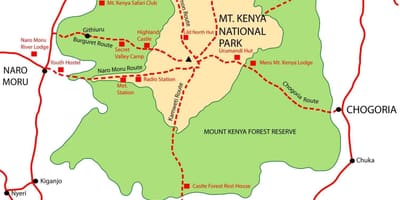 地図をマウントケニア