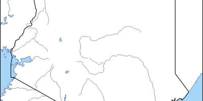 地図の白地図のケニア