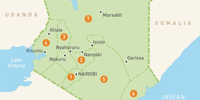地図nanyukiケニア