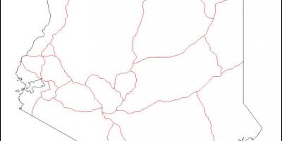 ケニアの白地図