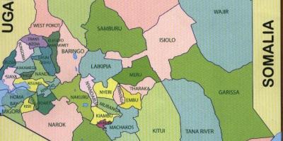 国ケニアの地図